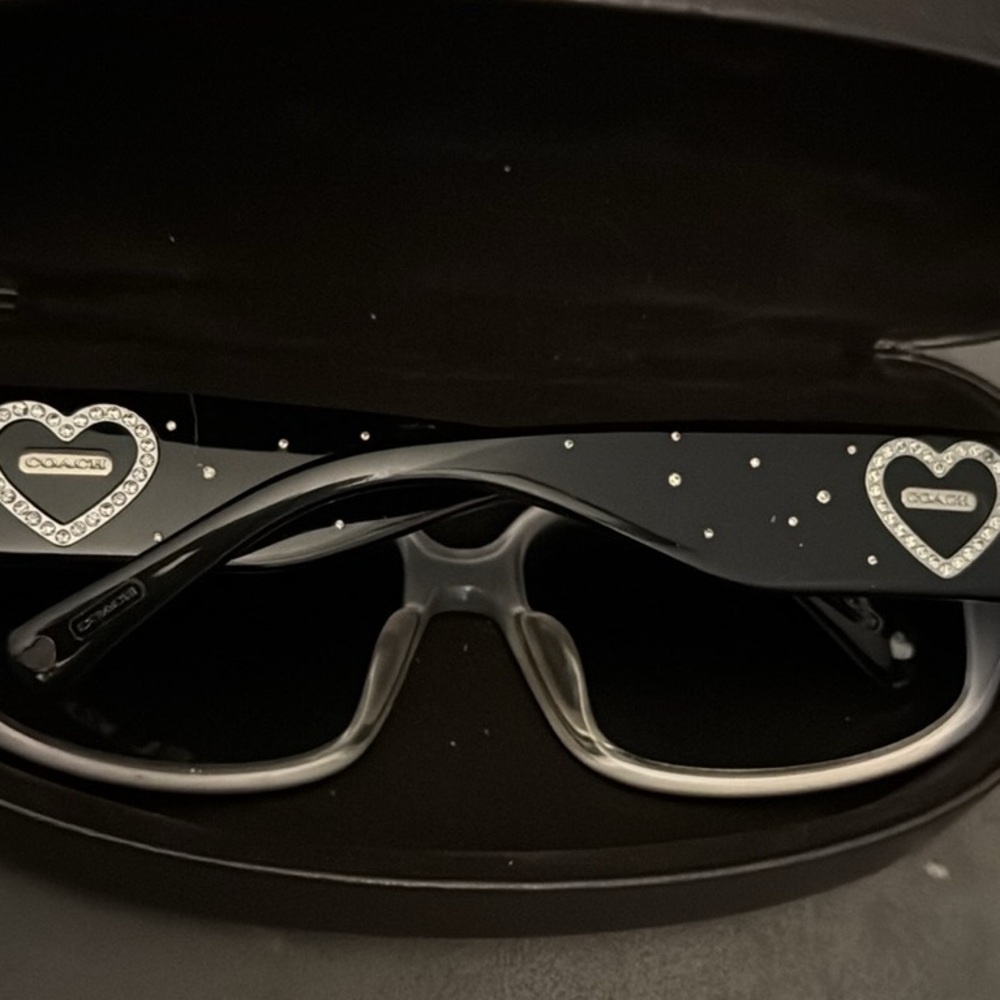 COACH (S473A) BLAIR BLACK RHINESTONE LOGO SUNGLASSES - Picture 12 of 15